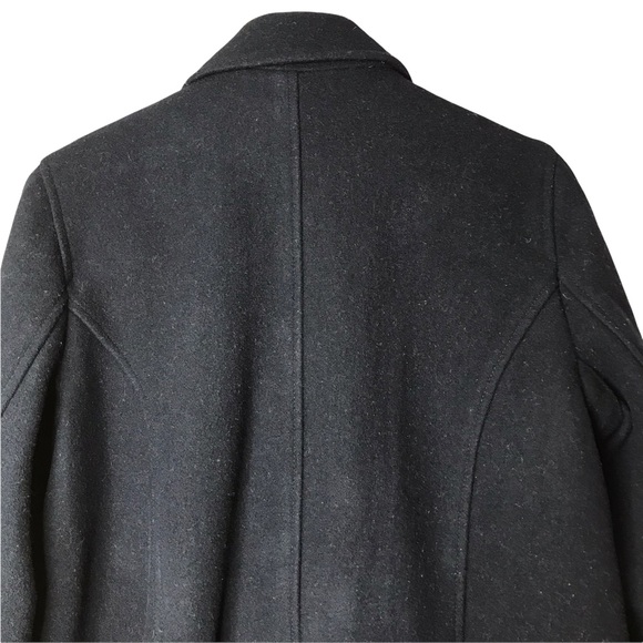 Anthropologie Celestial Deep Navy Pea Coat Jacket Wool Blend Button Fron… - Picture 12 of 16